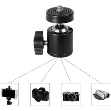 Wlue Tripod Slr Projeksiyon Kamera ve Ring Light Için 360 Derece Dönebilen Metal Oynar Başlık