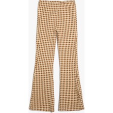 Koton Ispanyol Paça Tayt Pantolon Yüksek Bel Desenli