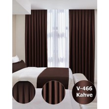 YS Perde Tasarım Lüx Saten Blackout Karartma Güneşlik Perde Düz Pilesiz - Kahve