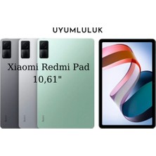 Wowacs Xiaomi Redmi Pad 10,61 Inç ile Uyumlu Tablet Kılıf Smart Özellikli Uyku Modlu Kapaklı Tablet Kılıfı