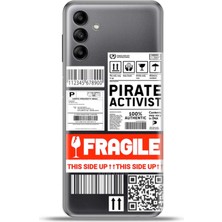 Cupcase Samsung Galaxy A04S Kılıf Esnek Silikon Kamera Koruma 4K Desenli Özel Tasarım - Fragile