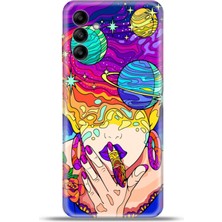 Cupcase Samsung Galaxy A04S Kılıf Esnek Silikon Kamera Koruma 4K Desenli Özel Tasarım - Fal