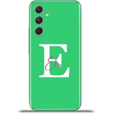 Cupcase Samsung Galaxy A54 5g Kılıf Silikon Esnek Kamera Koruma Kişiye Özel Isim Harf Zao Yeşil - E