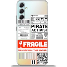 Cupcase Samsung Galaxy A34 5g Kılıf Esnek Silikon Kamera Koruma 4K Desenli Özel Tasarım - Fragile