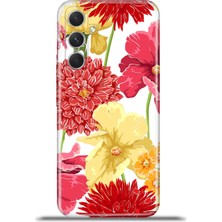 Cupcase Samsung Galaxy A54 5g Kılıf Esnek Silikon Kamera Koruma 4K Desenli Özel Tasarım - Krizantem