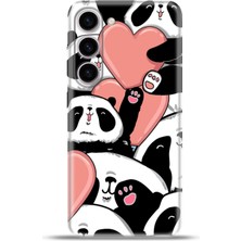 Cupcase Samsung Galaxy S23 Plus Kılıf Esnek Silikon Kamera Koruma 4K Desenli Özel Tasarım - Sevimli Panda