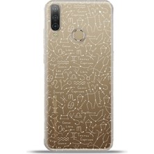 Cupcase General Mobile Gm 10 Kılıf Esnek Silikon Kamera Koruma 4K Desenli Özel Tasarım - White Zodiac Sign