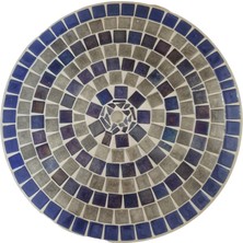 Ada Stili Mozaik Sehpa/ Zigon / Metal Ayaklı Sehpa / Yan Sehpa / Sehpa