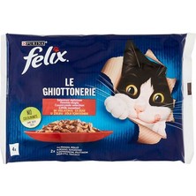 Felix Multipack Sığır Etli Yetişkin Yaş Kedi Maması 4X85GR