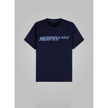 Murphy&nye Bisiklet Yaka Düz Lacivert Erkek T-Shirt Gaff T-Shırt