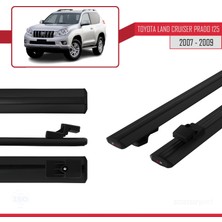 Toyota Land Cruiser Prado (J125) 2007-2009 Arası ile Uyumlu Basıc Model Ara Atkı Tavan Barı Siyah