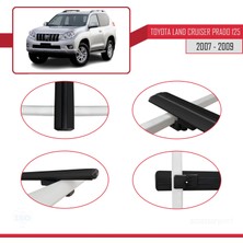 Toyota Land Cruiser Prado (J125) 2007-2009 Arası ile Uyumlu Basıc Model Ara Atkı Tavan Barı Siyah