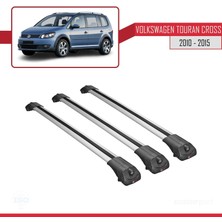 Volkswagen Touran 2010-2015 Arası ile Uyumlu Ace-1 Ara Atkı Tavan Barı Gri 3 Adet Bar