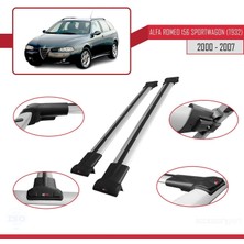 Alfa Romeo 156 Sportwagon (T932) 2000-2007 Arası ile Uyumlu Fly Model Ara Atkı Tavan Barı Gri