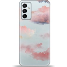 Cupcase Samsung GALAXYM23 Kılıf Esnek Silikon Kamera Koruma 4K Desenli Özel Tasarım - Sunset Clouds