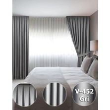 YS Perde Tasarım Lüx Saten Blackout Karartma Güneşlik Perde Yüksek Kaliteli  Düz Pilesiz - Gri