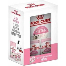 Royal Canin Kitten Yavru Kedi Maması 2 kg   2 Adet Royal Canin Kitten Yaş Mama Hediyeli