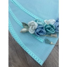 Stay Home Fistolu Keten Dertsiz Yuvarlak Masa Örtüsü 160 cm