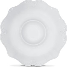 The Mia Grande Servis Tabağı Bölmeli Beyaz 39 Cm