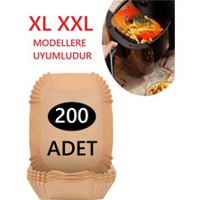 Uzaypix  Xxl Xl Modeller Için 200 Adet Airfryer Pişirme Kağıdı Philips Tefal Kumtel Xiaomi