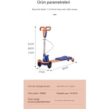 Uapqgm Kurbağa Çocuk Scooter Yo-Yo Araba Katlanır Yanıp Sönen Makas Araba Dört Tekerlekli (Yurt Dışından)