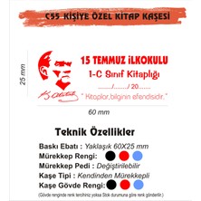Kaşem Atatürk Temalı Kişiye Özel Kitap Mühürü Kitap Kaşesi C55