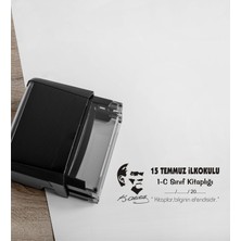 Kaşem Atatürk Temalı Kişiye Özel Kitap Mühürü Kitap Kaşesi C55