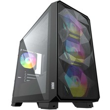 Dragos Diamond 4x Argb Fan USB 3.0 600W 80+ Plus Mesh Tempered Glass Matx Oyuncu Bilgisayarı Kasası