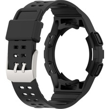 Daart Samsung Galaxy Watch4 Için Classic 46MM Akıllı Saat Strap Soft Tpu Bilek Bandıyla Entegre - Black (Yurt Dışından)