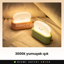 Swico Remado USB Sevimli Tost Ekmeği Şeklinde LED Gece Lambası - Pembe (Yurt Dışından)