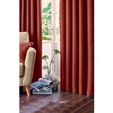 YS Perde Tasarım Nadia Modern Lüx Hasır Dokulu Kalın Keten Fon Perde 1/2,5 Normal Pile - Bordo