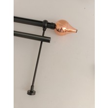 Bese Home Piramit Tek Raylı Metal Rustik Perde Askısı Perde Kornişi Perde Aksesuarı