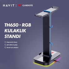 Havit Gamenote TH650 Rgb Işıklı Gaming Kulaklık Standı 2*usb Portu