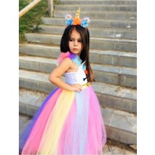 Kara Kedi Kostüm Evi Unicorn Desenli Elbise Kara Kedi Kostüm Evi