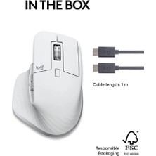 Logitech MX Master 3S Mac İçin Yüksek Performanslı 8.000 DPI Optik Sensörlü Sessiz Kablosuz Mouse - Beyaz