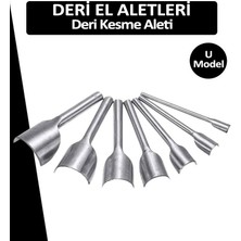 Dopar U Model Deri Kesme Aletleri Seti 6 Adet Paslanmaz Çelik