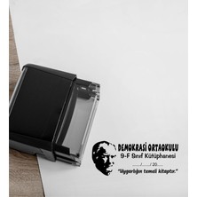 Kaşem Atatürk Temalı Kişiye Özel Kitap Mühürü Kitap Kaşesi C56