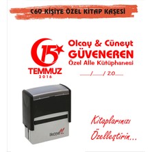 Kaşem Atatürk Temalı Kişiye Özel Kitap Mühürü Kitap Kaşesi C60