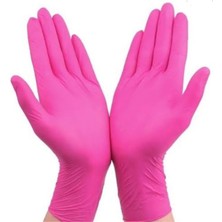 Nitril Pembe Pudrasız Nitril Eldiven 100'lük Medium