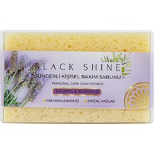 Black Shine Doğal Lavanta Özlü, %35 Nemlendiricili, Süngerli Kişisel Katı Bakım Sabunu 100 gr BYXKRM0044