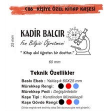 Kaşem Öğretmenlere ve Kişiye Özel Kitap Mühürü Kitap Kaşesi C86