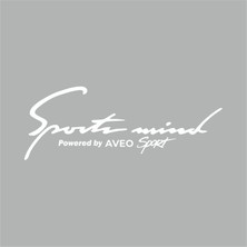 Reysa Tasarım Sports Mind Chevrolet Aveo Sports Sticker Beyaz 21X10 cm