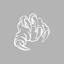 Reysa Tasarım Pençe Araba Sticker Beyaz 20X20 cm