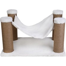 Dubex 39X59X34 cm Kedi Hamağı ve Tırmalama Platformu Beyaz