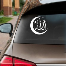 Reysa Tasarım Türk Bayrağı ve Allah Sticker Beyaz 20X20 cm