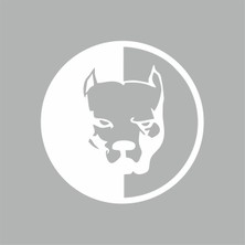 Reysa Tasarım Pitbull Araba Stickeri Beyaz 15X15 cm