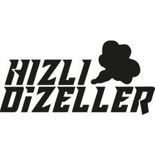 Reysa Tasarım Hızlı Dizeller Araba Sticker Siyah 16X8 cm