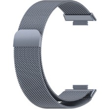 Nezih Case Huawei Watch Fit 2 Uyumlu Metal Örgü Hasır Mıktanıslı Pratik Kordon