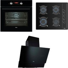 Teka Ankastre Set Chef 7; Hak 627 Bk Ankastre Fırın, Gbc 64002 Kbc Ankastre Ocak, Tvt 60.1 Black Davlumbaz