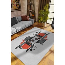 Homshtag Simetrik,Geometrik Oturma Odası Halısı,Sanatseverler İçin,Pamuklu Dokuma Tabanlı Halı